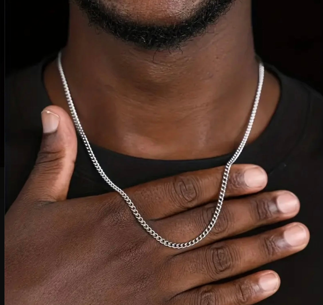 3mm titanium steel necklace - Timeless, simple design, durable and hypoallergenic, colorfast, elegant single chain