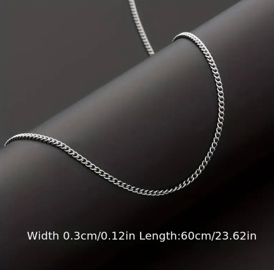 3mm titanium steel necklace - Timeless, simple design, durable and hypoallergenic, colorfast, elegant single chain