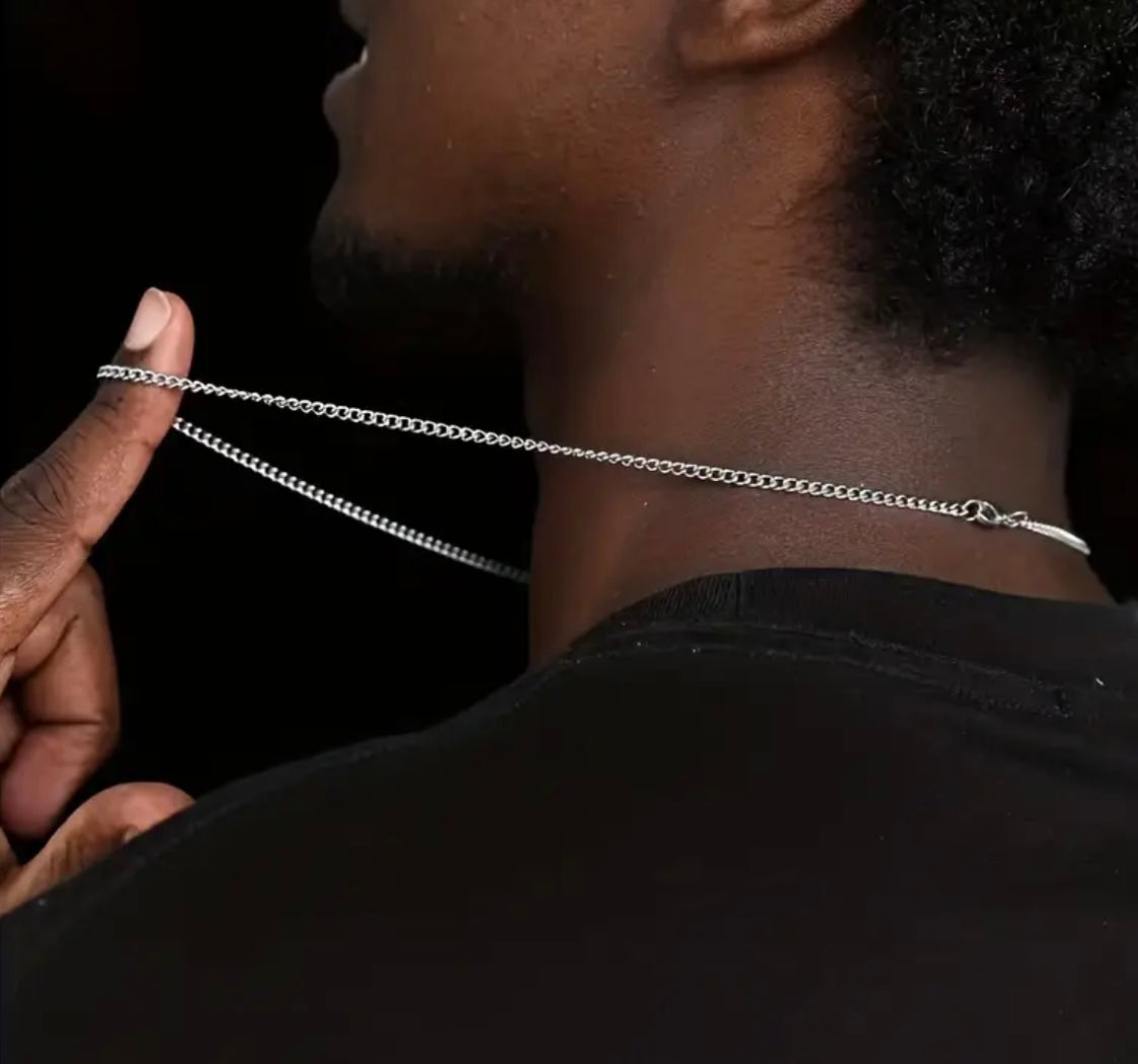 3mm titanium steel necklace - Timeless, simple design, durable and hypoallergenic, colorfast, elegant single chain